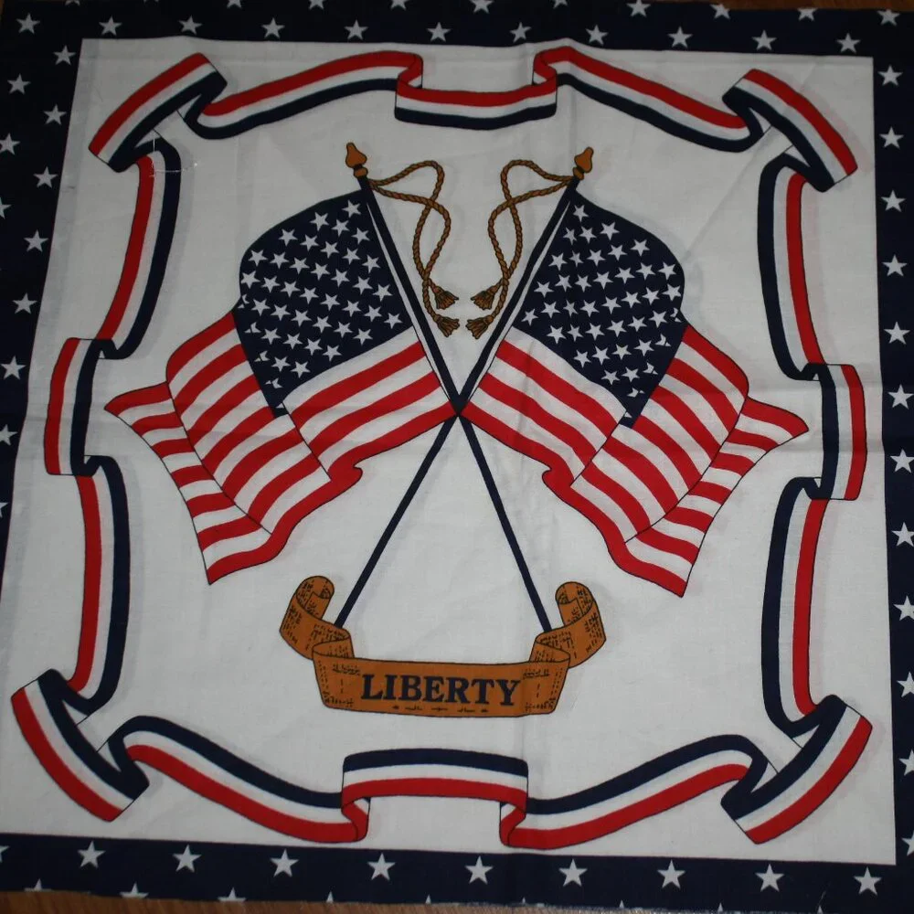 FABRIC #1370 - Pillow Panel - Front and Back Liberty Patriotic Stars -